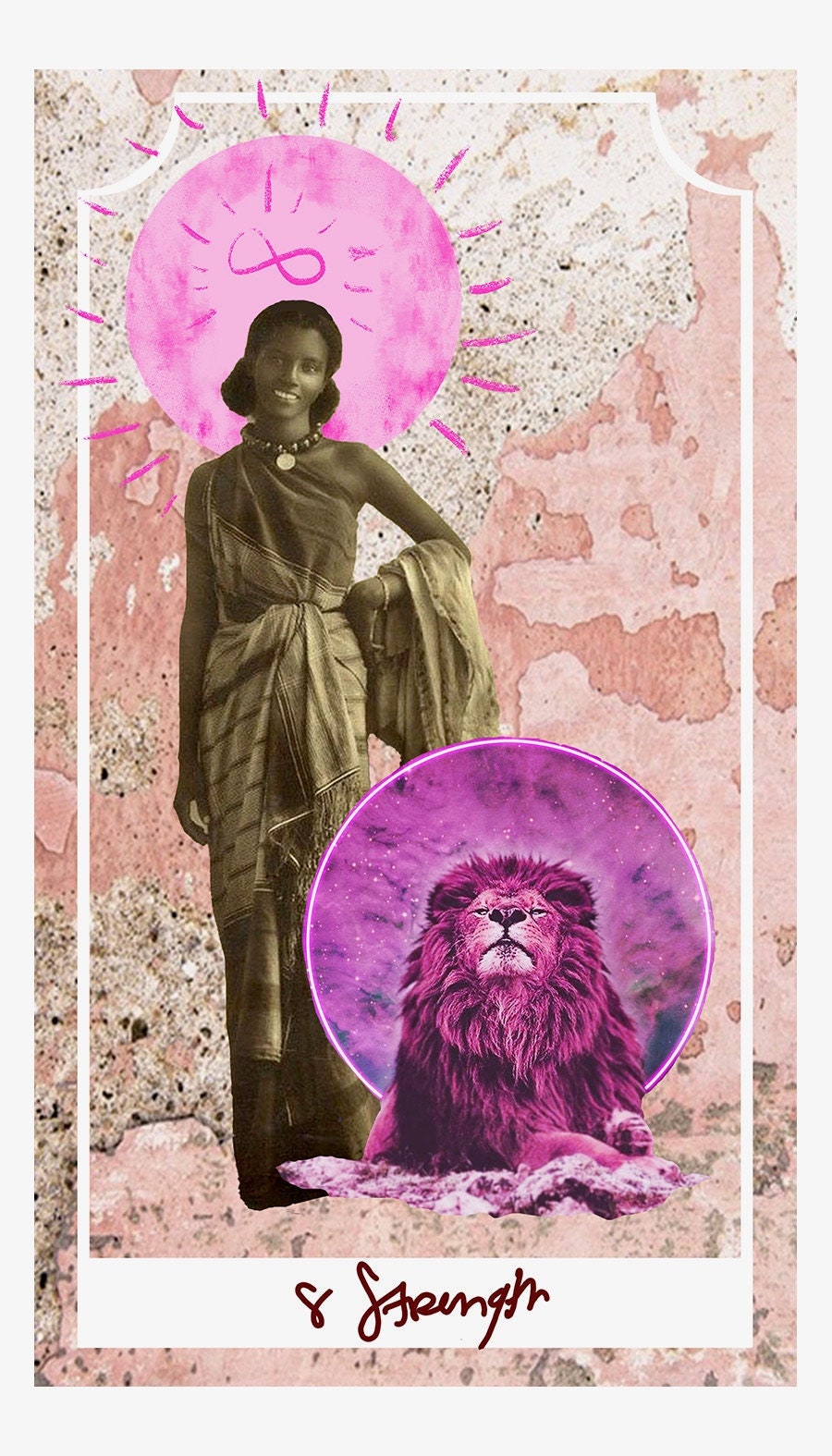 Strength Noble Moon Tarot Fine Art Giclée Print